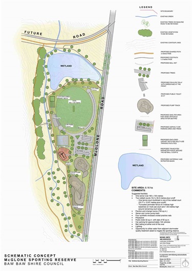 McGlone Road Sporting Reserve Concept Masterplan