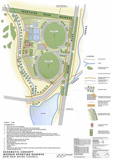 Weebar Road Sporting Reserve Concept Masterplan