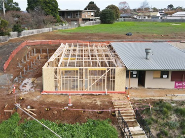 The internal demolition is complete and framing is underway