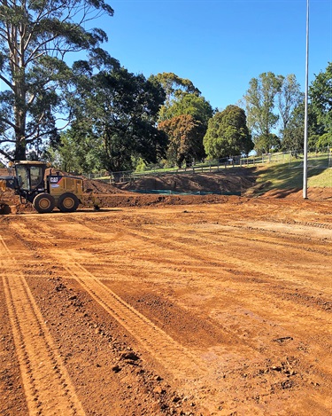 Earthworks have begun on site, preparing the site for the new synthetic pitch