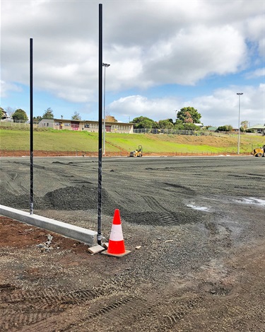 Extended fencing is being installed behind the goals, ensuring that all the excitement is contained to the new pitch.