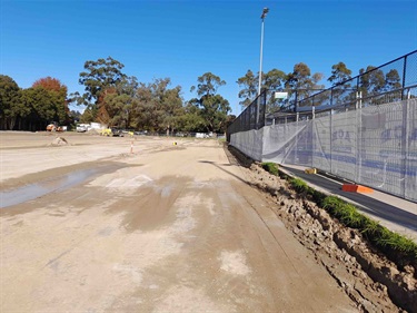 The stage one carpark works in progress