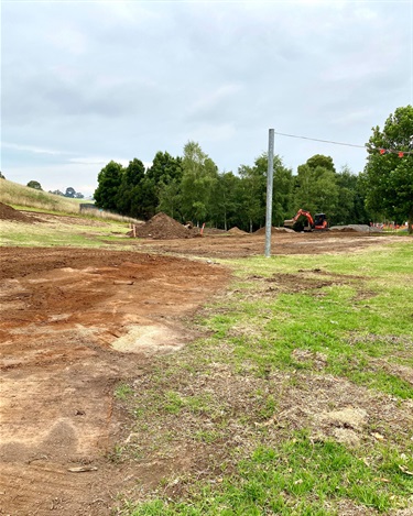 Earthworks for the new playground