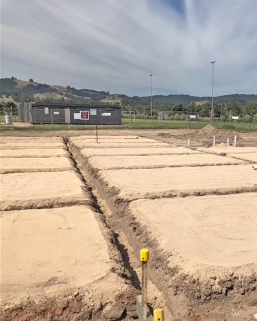 Earthworks are underway on site, allowing for the preparation of plumbing, power supply and the concrete slab to take place