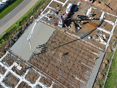 Process continues at the Warragul Leisure Centre as concrete pouring begins