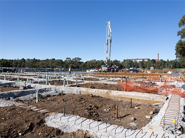 Process continues at the Warragul Leisure Centre as concrete pouring begins