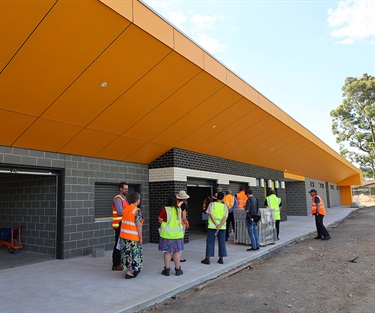 PRG members having a look at the storage areas ready for user groups