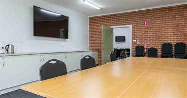 The newly constructed community meeting room is ready for use