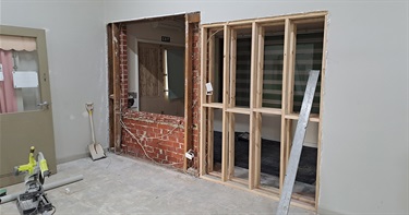 Framing for the new internal walls progresses