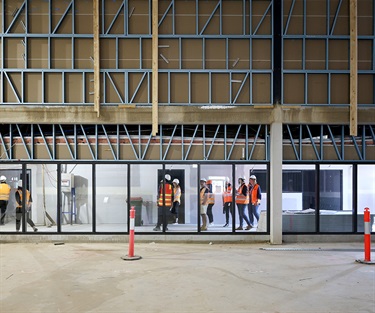 Stakeholders during a tour of the facility