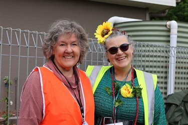 Smiling faces at the Oak Street Arts Happening