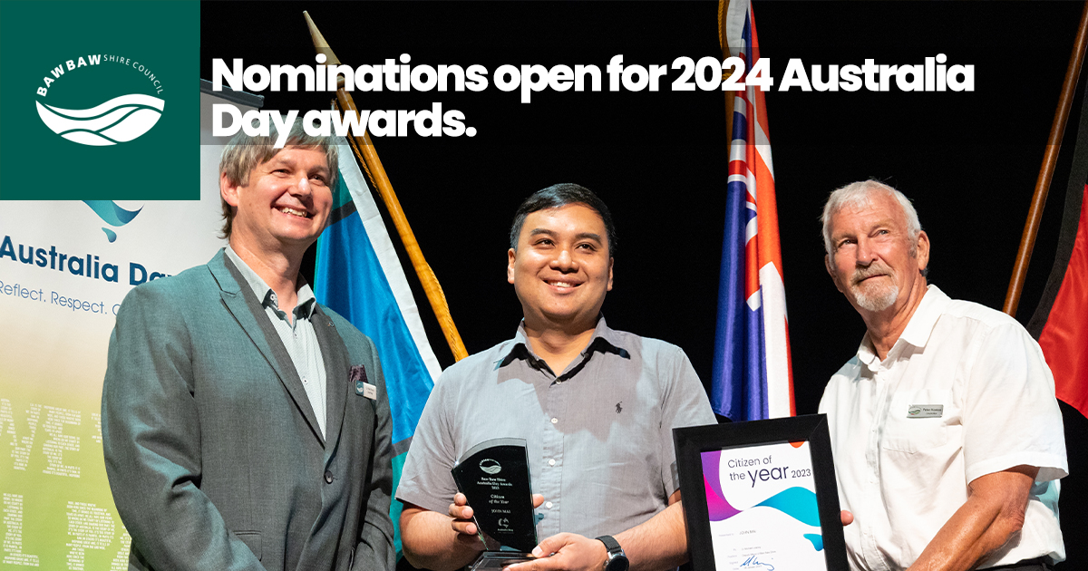 Baw Baw Shire Council Opens 2024 Australia Day Awards Nominations ...